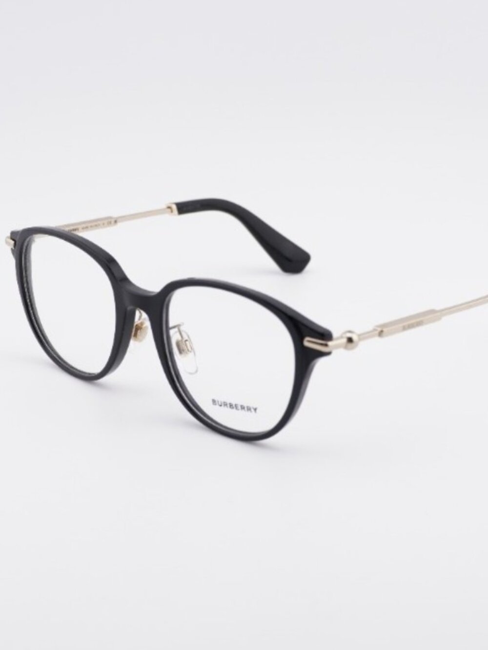 Burberry BE2412D 3001 Eyeglasses Black 52mm Round Frame